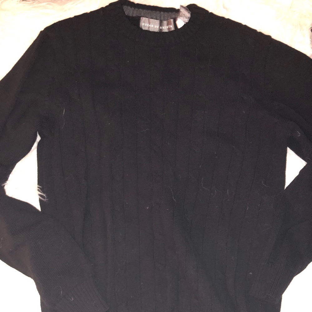 Oscar De La Renta Womens Black Sweater